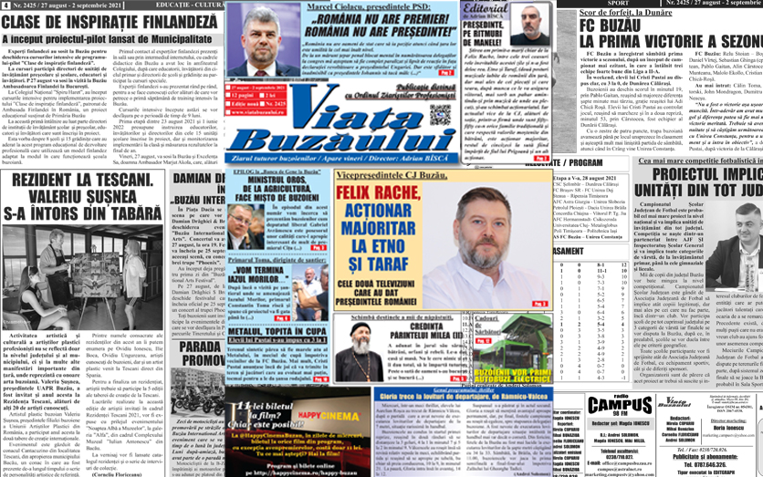 Viața Buzăului, un nou număr al săptămânalui: știri, anchete și dezvăluiri