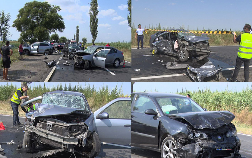 Accident grav pe Șoseaua Brăilei. 7 persoane au fost rănite
