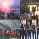 Sărbătoare, în Piața Dacia. Cupa și Supercupa,  prezentate publicului