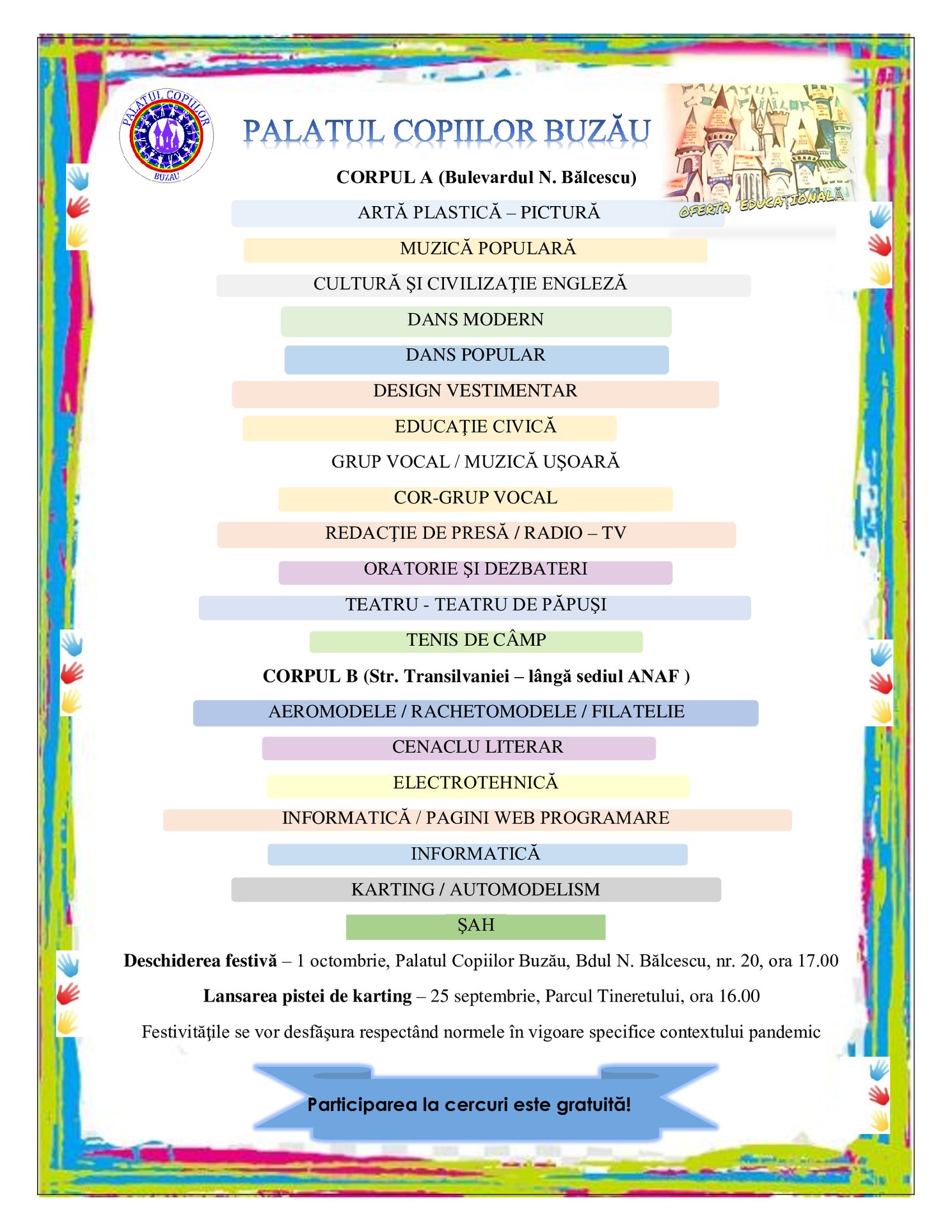 Poftiți la Palatul Copiilor!