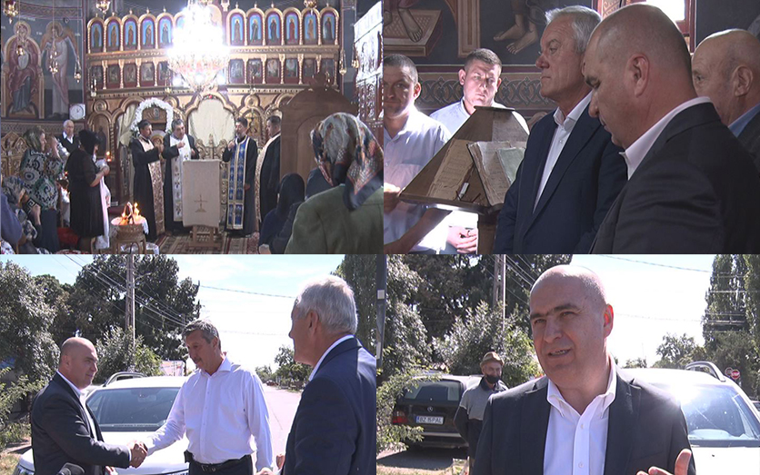 În vizită la Țintești. Ilie Bolojan a participat la hramul bisericii