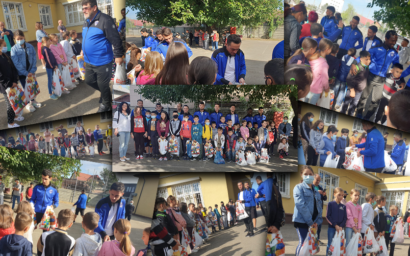 (VIDEO) PREMIERĂ! Pachete pentru 50 de copii. FC Buzău, prima acțiune caritabilă