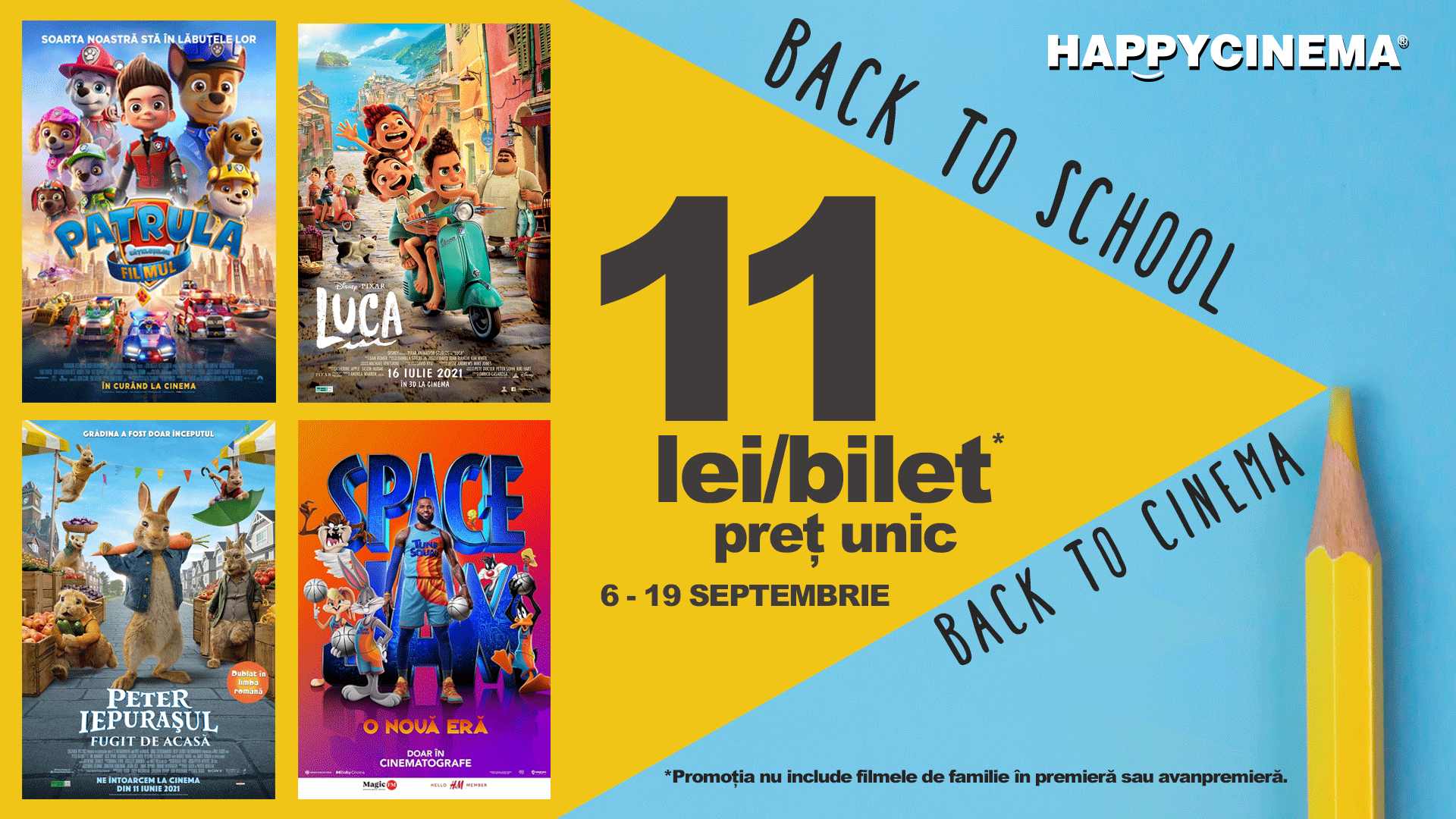 Înapoi la școală, cu oprire la cinema, în familie