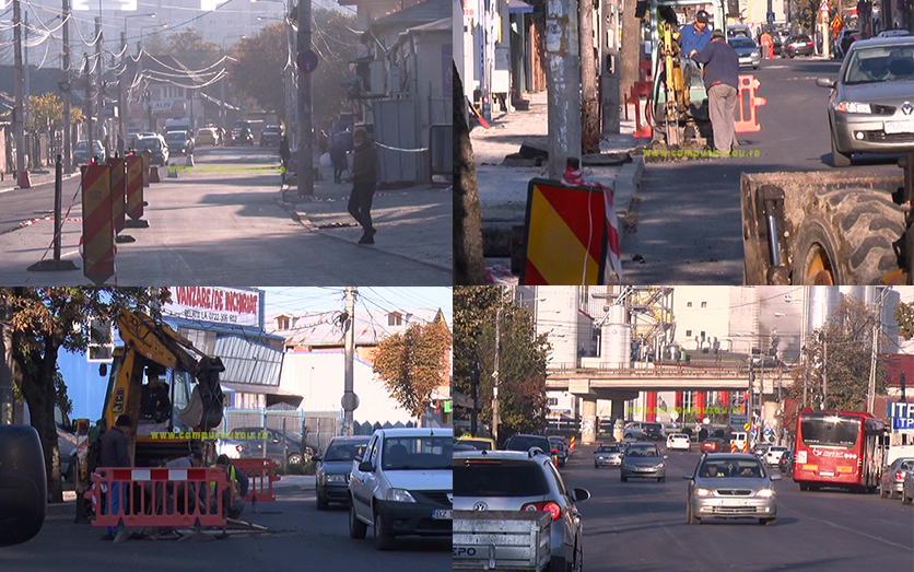 Asfaltare finală. Ploile au întârziat turnarea stratului de uzură pe Transilvaniei.