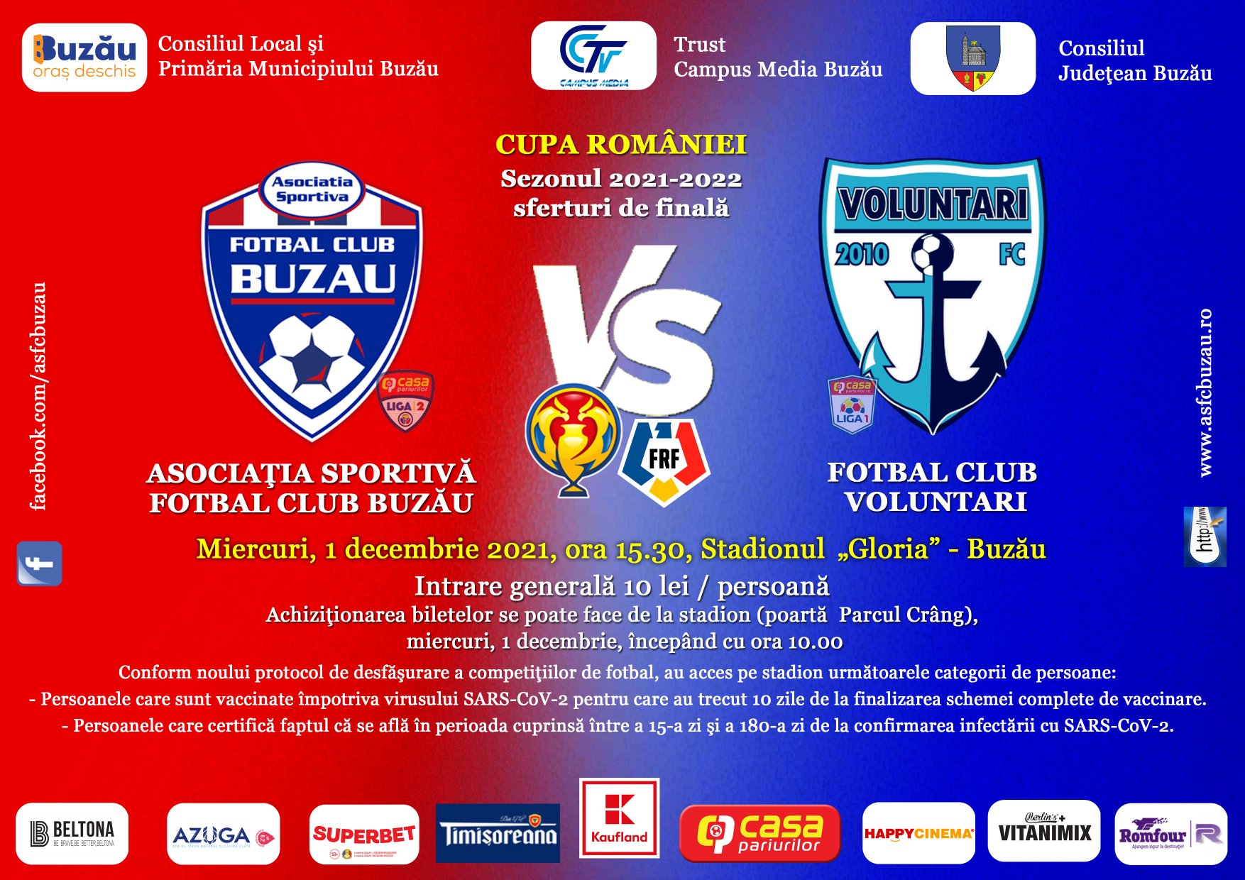 Meci de cupă, cu spectatori, de 1 Decembrie