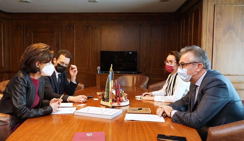 (FOTO) Ministrul Romașcanu, întâlnire cu ambasadorii Franței și Germaniei. Declarațiile liderului PSD Buzău