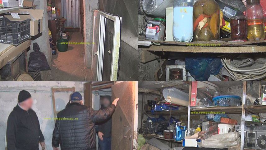 Buzoienii, somați să elibereze subsolurile. Tone de gunoaie scoase în fața blocului