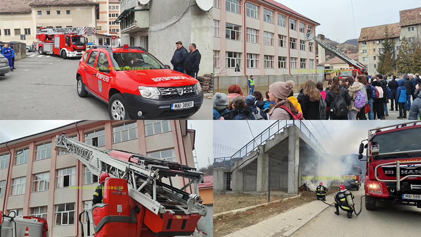 Cum ar interveni autorităţile după un cutremur. Exerciţiu de protecţie civilă, în Nehoiu
