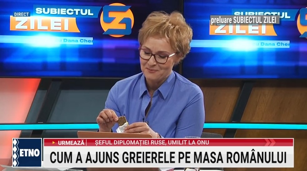 (VIDEO) În direct. Au mâncat produse din greieri. Dana Chera și fostul ministru Daea, la ETNO TV
