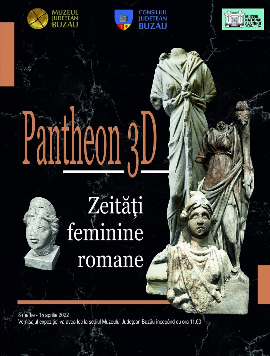 Panteon 3D. Zeități romane feminine la Muzeul Județean
