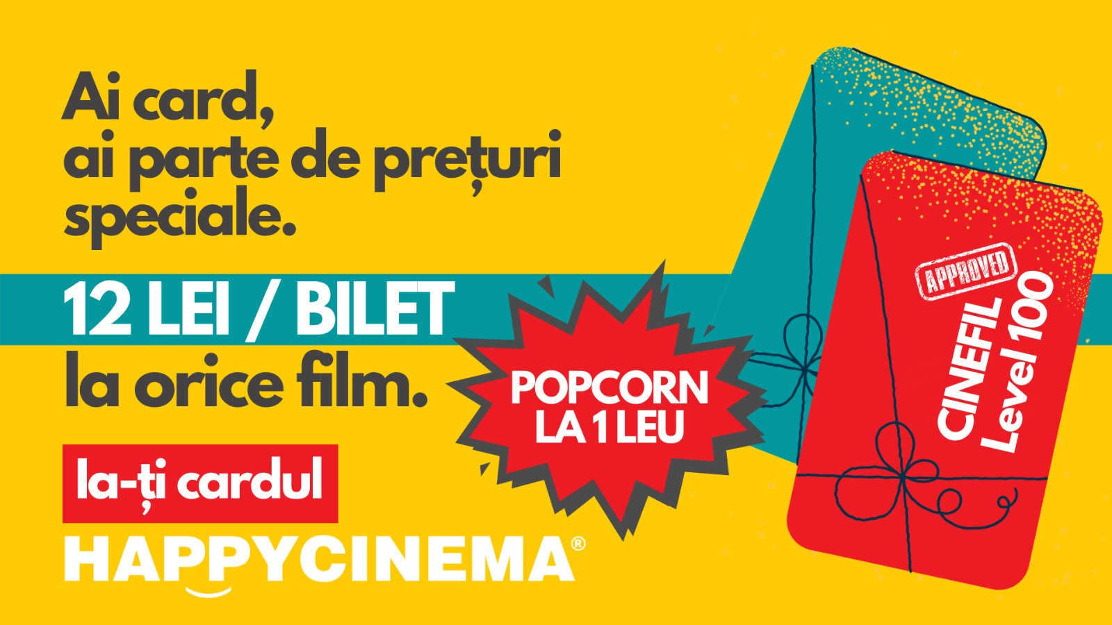Happy Cinema. Ai card, ai parte de bilete la preț special!
