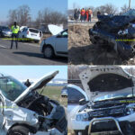 Accident cu 3 mașini, pe DN10. Patru victime au ajuns la spital