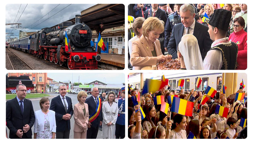 Trenul Regal, pornit într-o călătorie simbolică, a oprit și în gara din Buzău