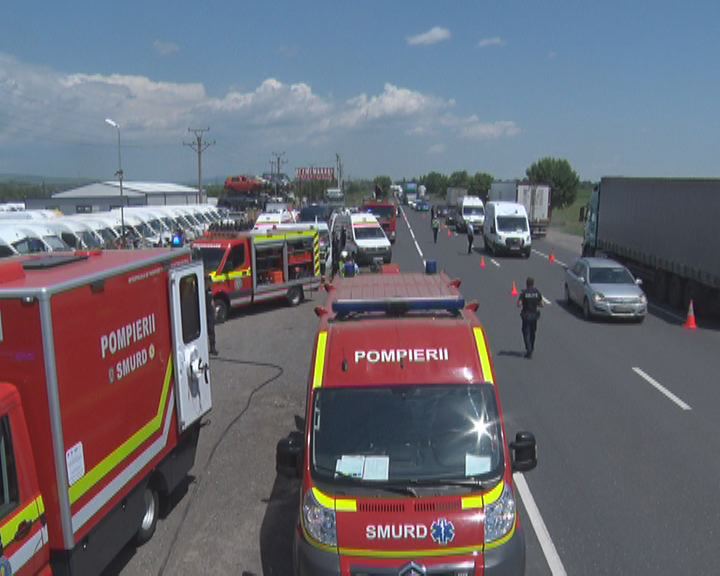 Haos pe DN2E85. Exercițiu cu victime multiple și Plan Roșu de Intervenție activat
