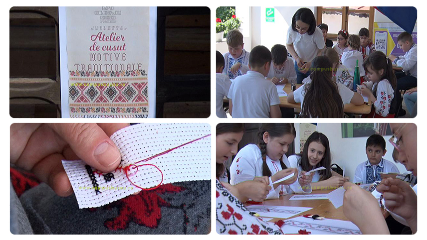 Clacă la Muzeu. Atelier de cusături tradiționale.
