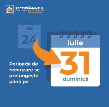 A doua prelungire. Recensământul continuă până la 31 iulie
