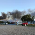 (VIDEO) Incendiu la rampa de gunoi a Buzăului