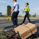 (VIDEO) Biciclist lovit de mașină, lângă Podul Mărăcineni