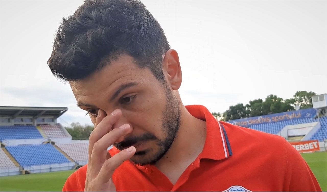 (VIDEO/EXCLUSIV) Vali Alexandru, în lacrimi după meci. Ce l-a emoționat pe atacantul Gloriei