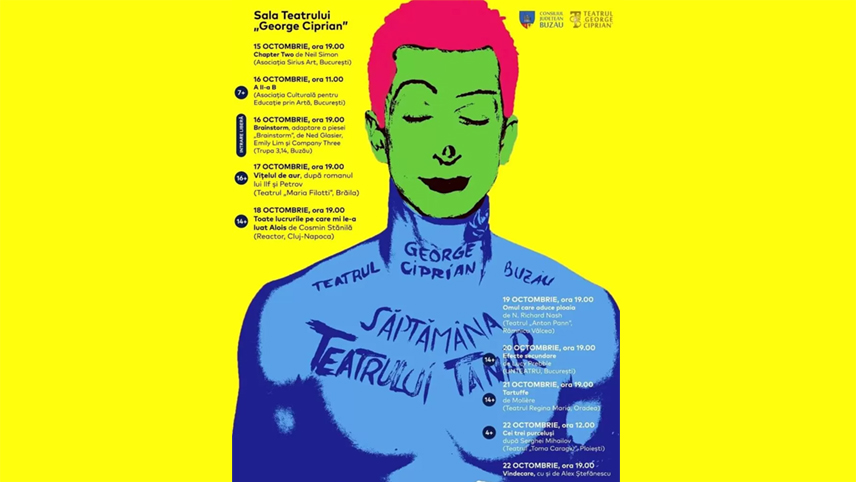 Festival de teatru. Tineri artiști vor evolua pe scena de la ”Ciprian”