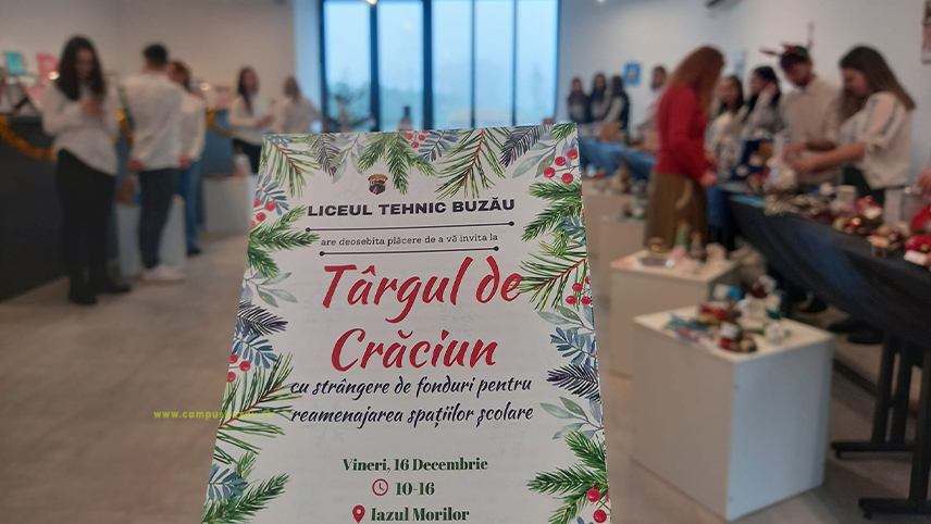 Târg de Crăciun sustenabil.  Organizat de Liceul Tehnic