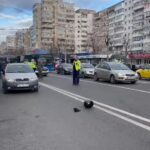 Pieton izbit în plin de un motociclist. Victima traversa Bulevardul Unirii prin loc nepermis