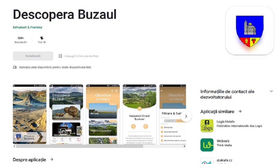 „Descoperă Buzăul”. Aplicație mobilă pentru „Ținutul Buzăului”