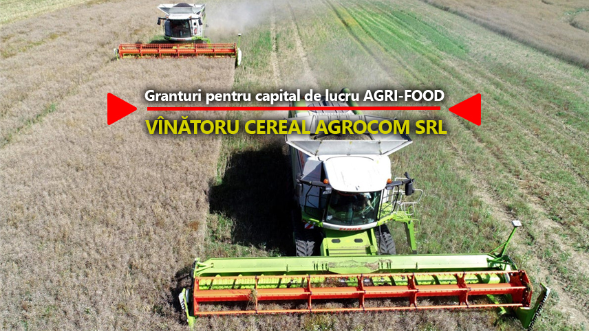 Vînătoru Ceream Agrocom SRL anunță finalizarea derulării proiectului cu titlul ”Granturi pentru capital de lucru AGRI-FOOD”