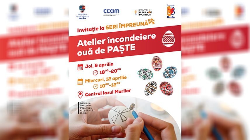 Atelier de încondeiat ouă la Centrul "Iazul Morilor"