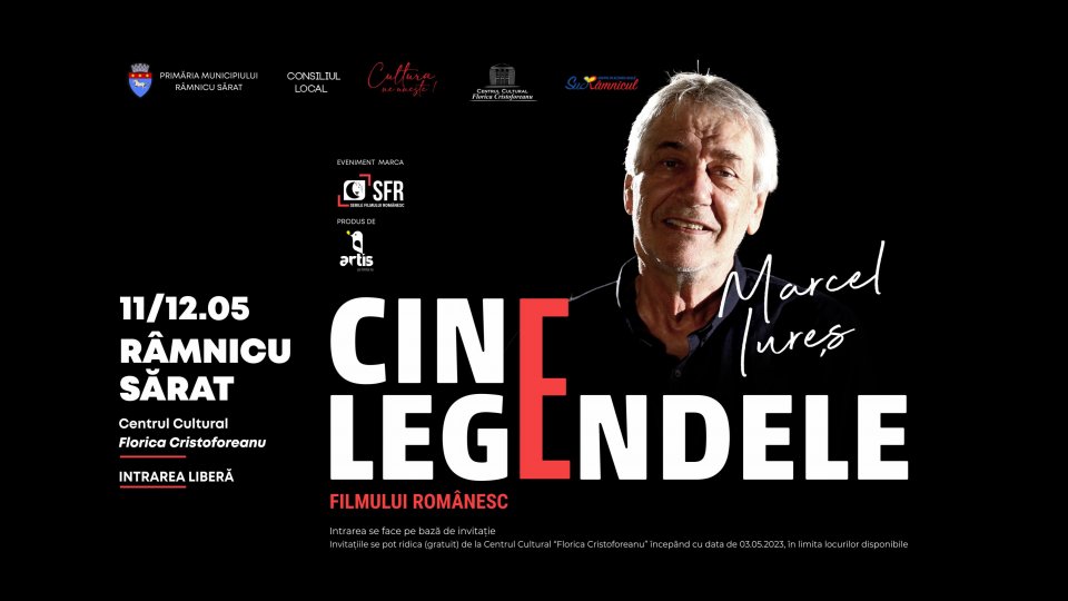 Actorul Marcel Iureș, spectacol și întâlnire cu râmnicenii, la Centrul Cultural ,,Florica Cristoforeanu”. Proiectul ,,CineLegendele”
