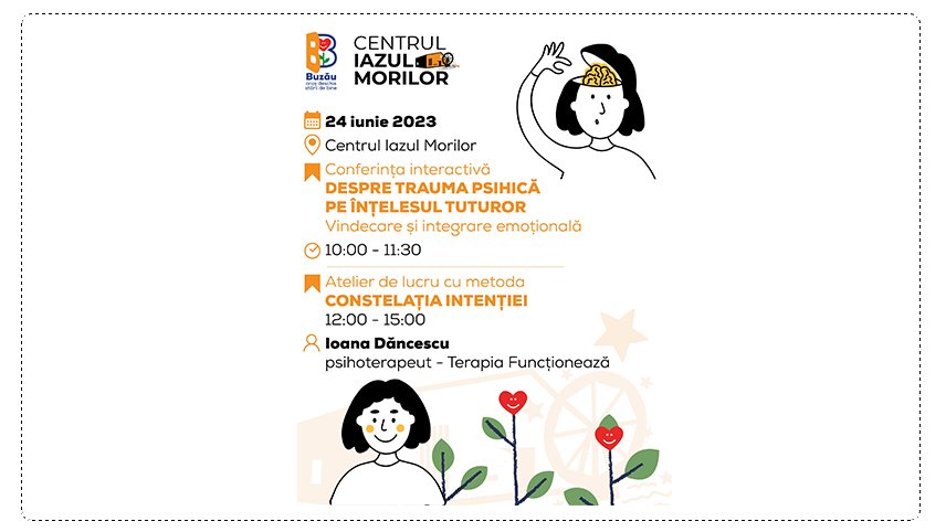 La Centrul Iazul Morilor, eveniment dedicat sănătății psiho-emoționale