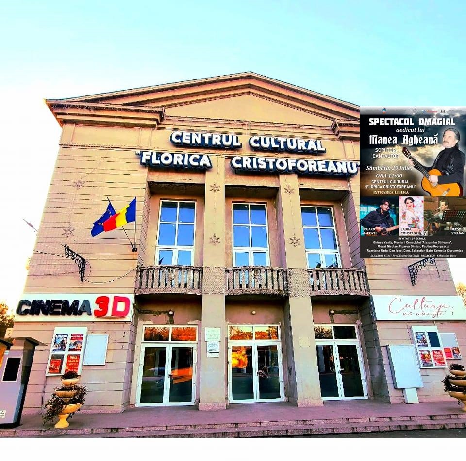 Spectacol omagial Manea Agheană, la Centrul Cultural ,,Florica Cristoforeanu”
