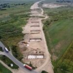 Imagini spectaculoase de pe șantierul Autostrăzii A7. Din păcate, lotul 3 Pietroasele – Buzău este blocat de contestații