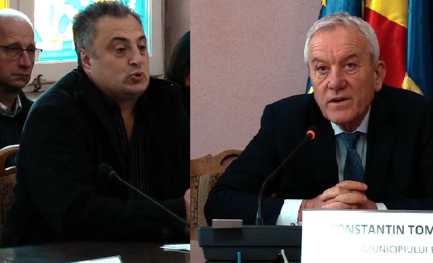 Polițiștii luptă, primarul nu cedează. Contre în direct, între edilul-șef Toma și sindicalistul Ene