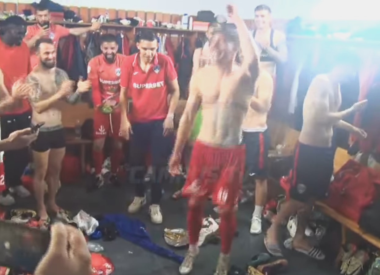 (VIDEO) EXCLUSIV. Iată bucuria din vestiar! Gloria e în Superligă!