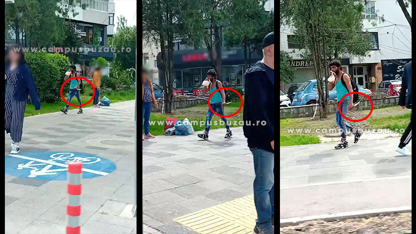 În plină zi, flutura cuțitul în centrul orașului. Cuțitarul de ocazie a fost internat la Săpoca