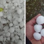 Prăpăd la Lopătari. Grindina cât oul a făăcut ravagii în grădinile oamenilor