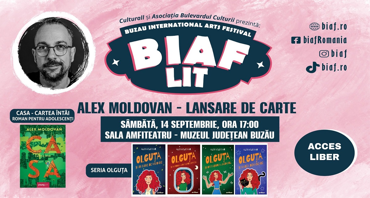 Comunicat BIAF | Lansări de carte și întâlniri cu autori la Buzău International Arts Festival
