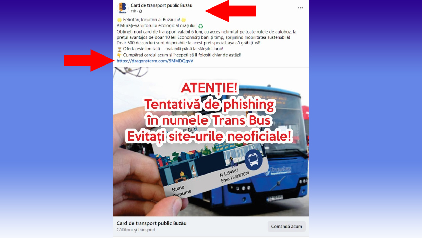 Comunicat Transbus | Tentativă de phishing în numele Trans Bus – Evitați site-urile neoficiale!