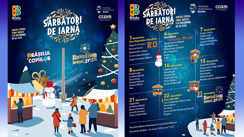 Comunicat | Târgul de Crăciun – perioadă, evenimente