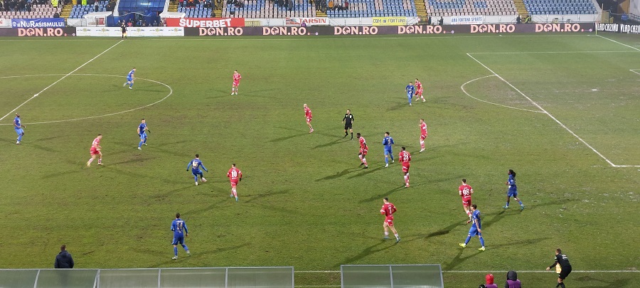 Curat ghinion! Gloria pierde cu Dinamo, după ce a avut om în plus și a ratat o mulțime de ocazii