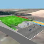 Complex sportiv lângă DN 10. Accesul auto va fi reglat de un nou sens giratoriu.