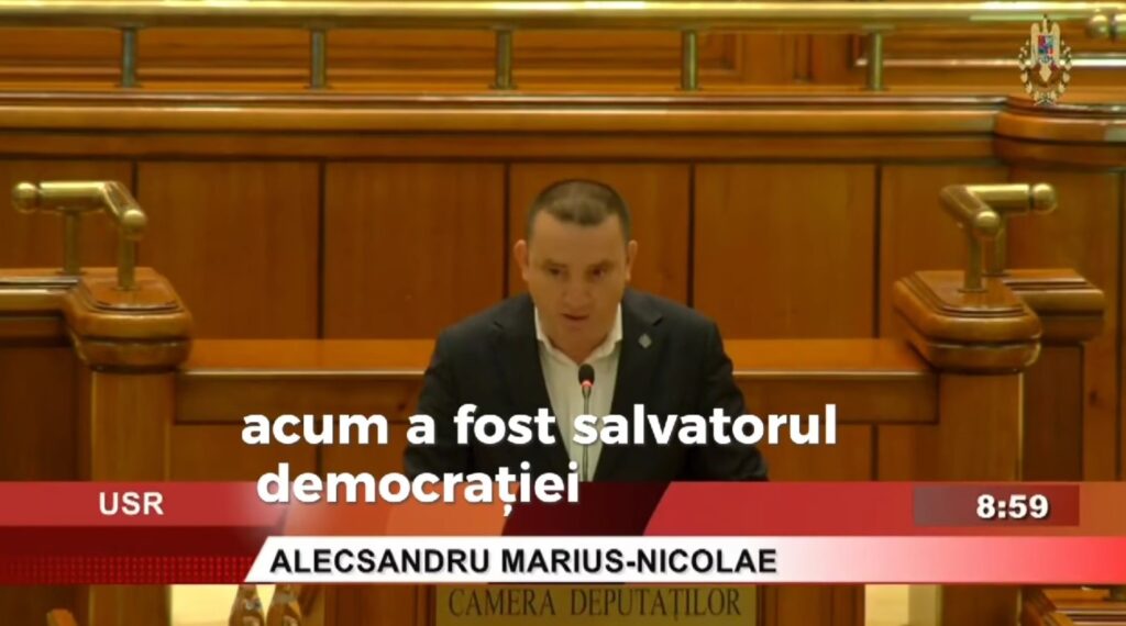 (VIDEO) "Ne-a trecut glonțul pe lângă urechi!". Declarație politică a deputatului USR de Buzău, Marius Alecsandru