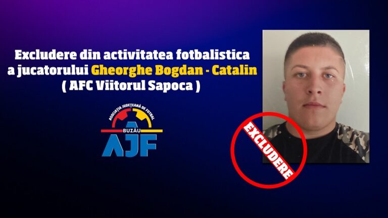 Peadeapsă maximă. Huliganul de la Săpoca, exclus din viața sportivă