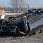 Accident grav la intrare în municipiul Buzău. Un buzoian, în stare gravă după ce s-a răsturnat cu mașina