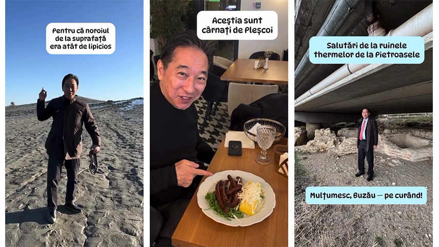 Ambasadorul Japoniei, turist la Buzău. Atracțiile turistice, promovate printr-un clip haios 