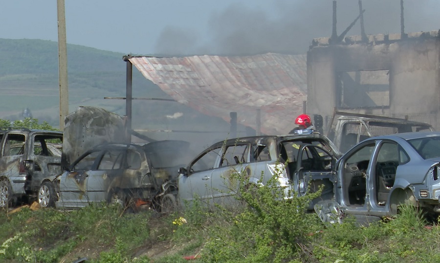 Incendiu devastator! Patru cai de rasă au pierit în flăcări, la Vernești