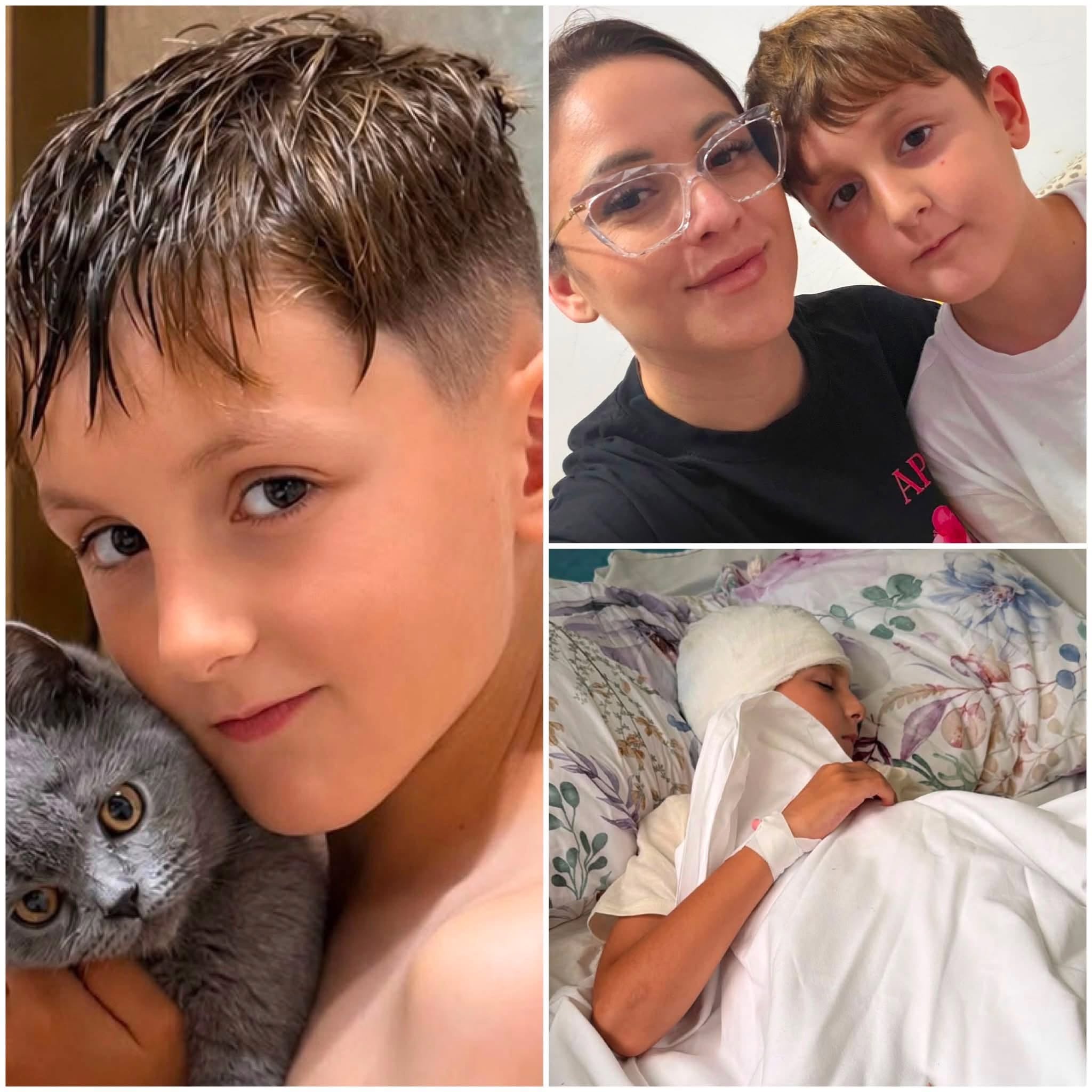 Buzoieni, ne mobilizăm și pentru micuțul Mattias? La doar 8 ani, are tumoră. Apelul familiei
