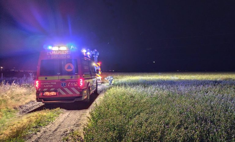 Alertă după un apel la 112. Căutări nocturne pentru un presupus obiect căzut din cer
