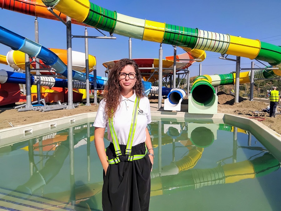 Aquapark – primele probe.Instalațiile au fost testate chiar de cei care le-au montat